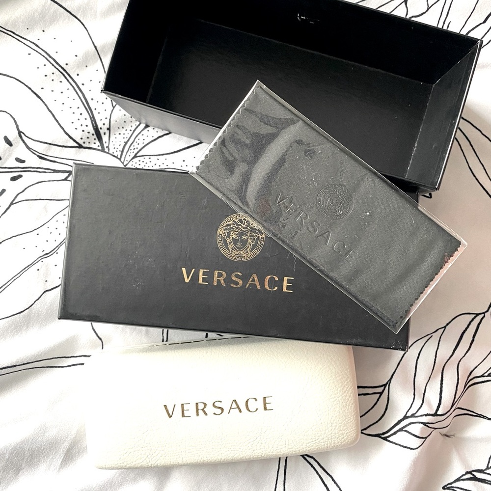 Versace Sunglasses case, box and cleaning cloth